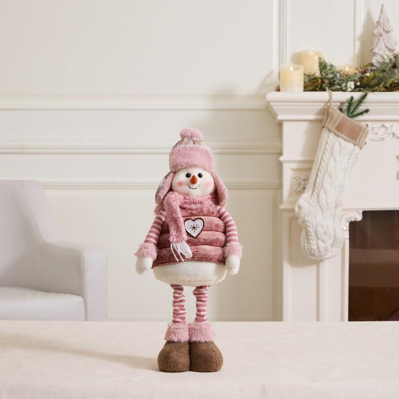 New Christmas Doll: Gem Powder Snowman Plush Hat Ornament, Standing Pose Reindeer, Perfect Gift