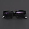 Fashionable Retro Square Black and Leopard Print Full Frame Anti-Uv Sunglasses for Men Japanese Simple Literary Style Shades