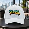 1pc New Brazilian Graffiti Adjustable Sandwich Baseball Cap Lightweight Printed Womens Hat Trendy Mens Cap For Sports Enthus