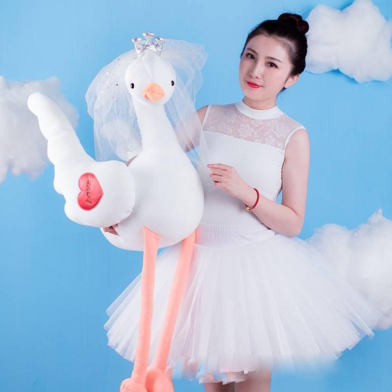 White Elegant Swan Plush Toy Cute Cartoon Stuffed Animal Girls Kid Gift Birthday