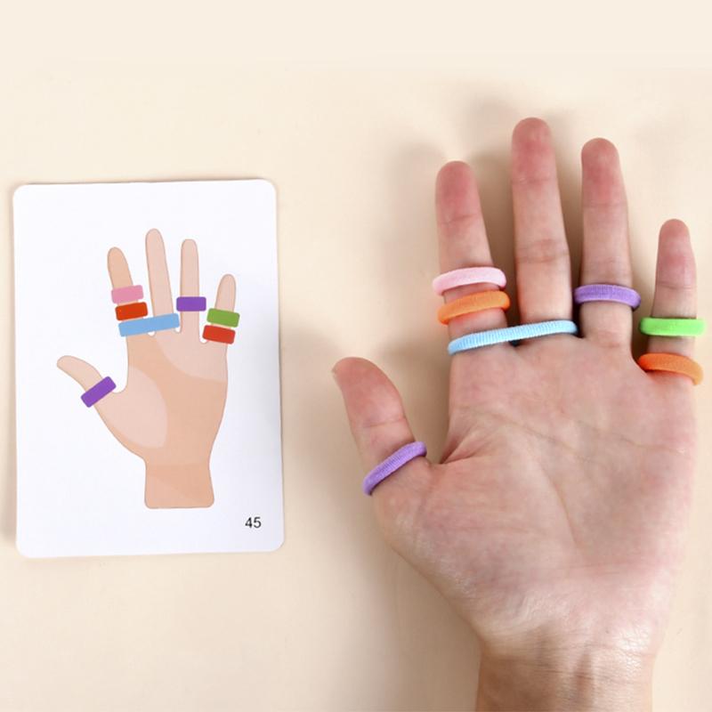 Montessori Color Cognition Matching Finger Rings Toy For Children Parent-Child Interactive Table Game Gift For Kids XYZ