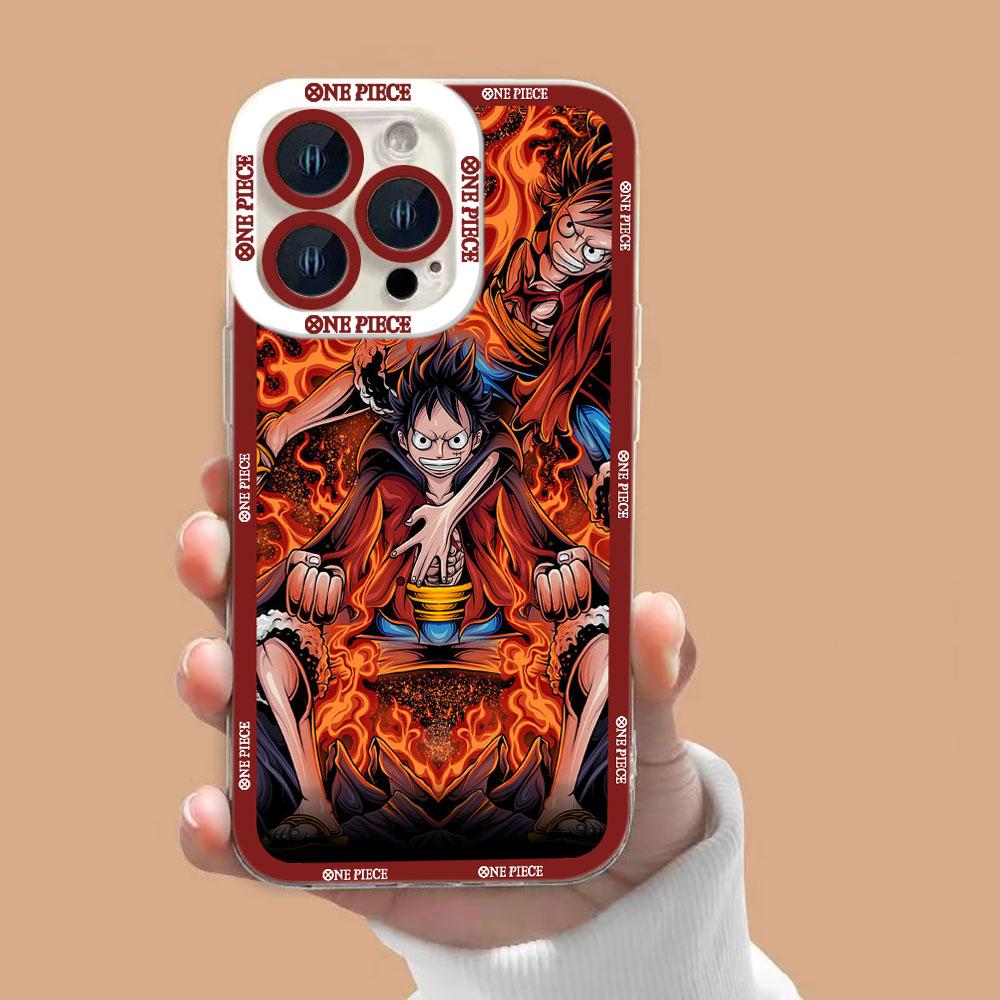 One P-Piece Gear 5 Luffy Zoro Clear Phone Case For Samsung A02 A03 A04 A05 A05S A06 A7 A10 A12 A13 A14 A15 A16 NOTE 10 20 Case