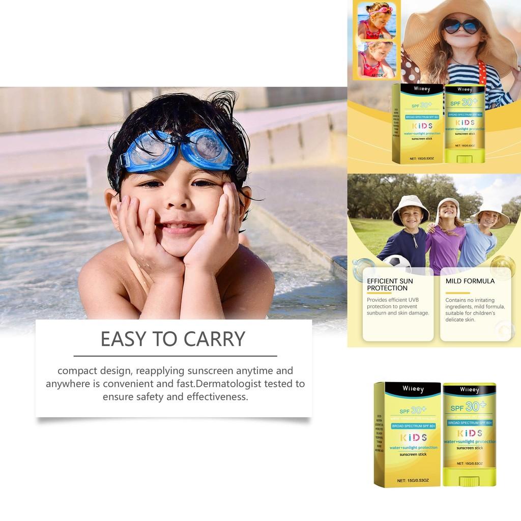 Wieey Childrens Protective Stick Uv Shielding Moisturizing Non-sticky Summer Defense