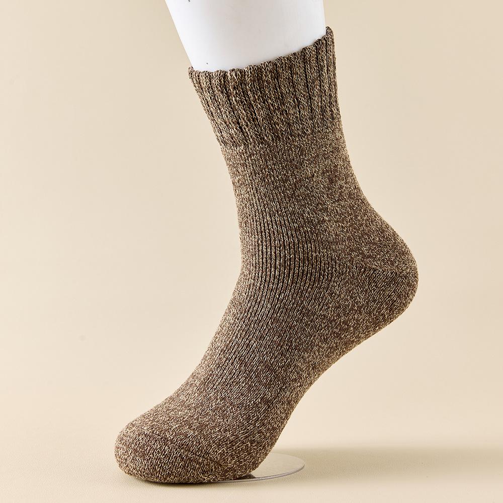 1/5pairs Winter Men's Merino Wool Socks Super Thick Warm High Quality Harajuku Retro Snow Casual Antifreeze Cashmere Socks Men 3 Pair