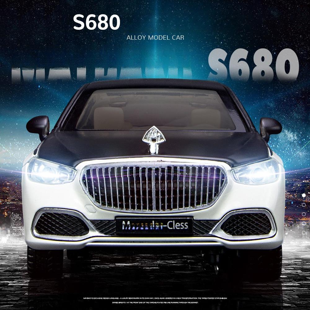 1:24 Modelů aut Mercedes Benz Maybach GLS600 z lehkých slitin Diecast Hračka Auto Simulace Zvuku & Světla Vozidla Hračky Model Dárky Pro Děti