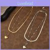 Shaped Beautiful Heart Titanium Steel Necklace For Trendy Women With Adjustable Options Length