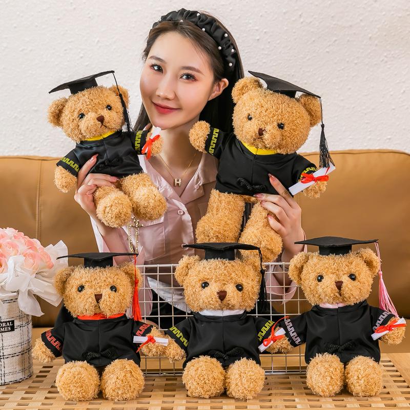 Graduation Season Dr. Bear Plush Doll Plush Toy Doll Rings Gift Grabber Doll