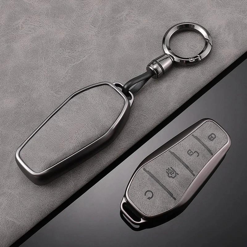 Car Key Case Cover Full Alloy Shell Keyring Pendant For Byd Atto 3 Han Ev Dolphin Durable Second Song Pro Tang Dmi Qin Plus Yuan