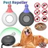 Anti Bug Insect Prevention Ultrasonic Pest Reject Flea Tick Lice Repeller USB Rechargeable for Pets Outdoor Activity