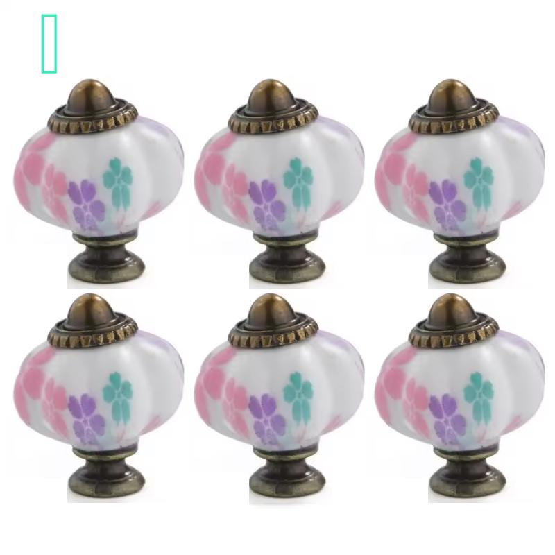 

6/10pcs Pumpkin Knob Clear Handle Pulls Cabinet Drawer single hole handle Decor Kitchen Dresser Hooks