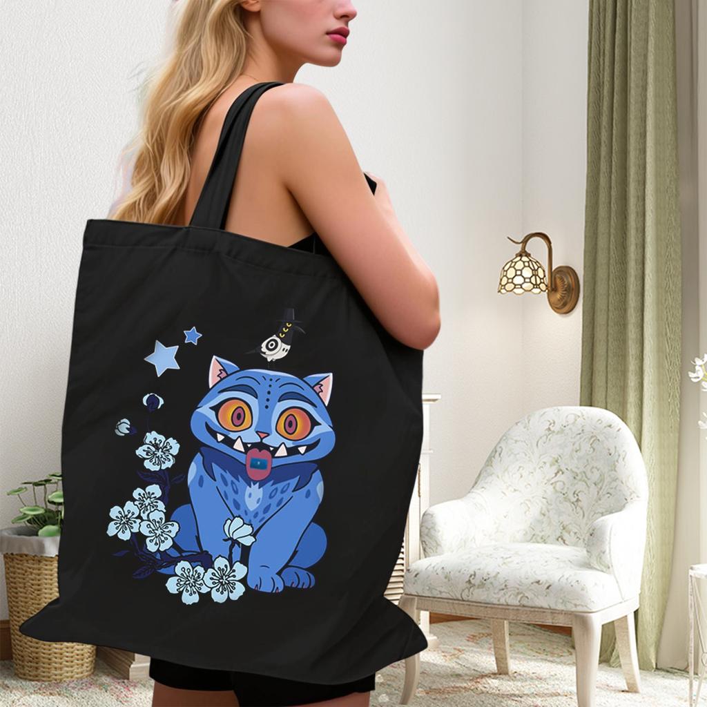 Hunters Surrounding Printed Canvas Shopping Tote Bag With Large Capacity