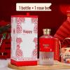 500ml Transparent Glass Baijiu Bottle Set for Weddings and Graduations with Gift Box