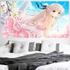Anime Cartoon Cute Girl Wall Tapestry Lovely Dormitory Bedroom Decorative Hanging Cloth Anime Style Wall Art