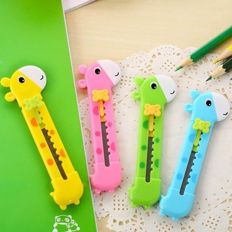 Candy Color Mini Utility Knife Box Photo Tools Paper Cutter Office School Supplies Art and Craft