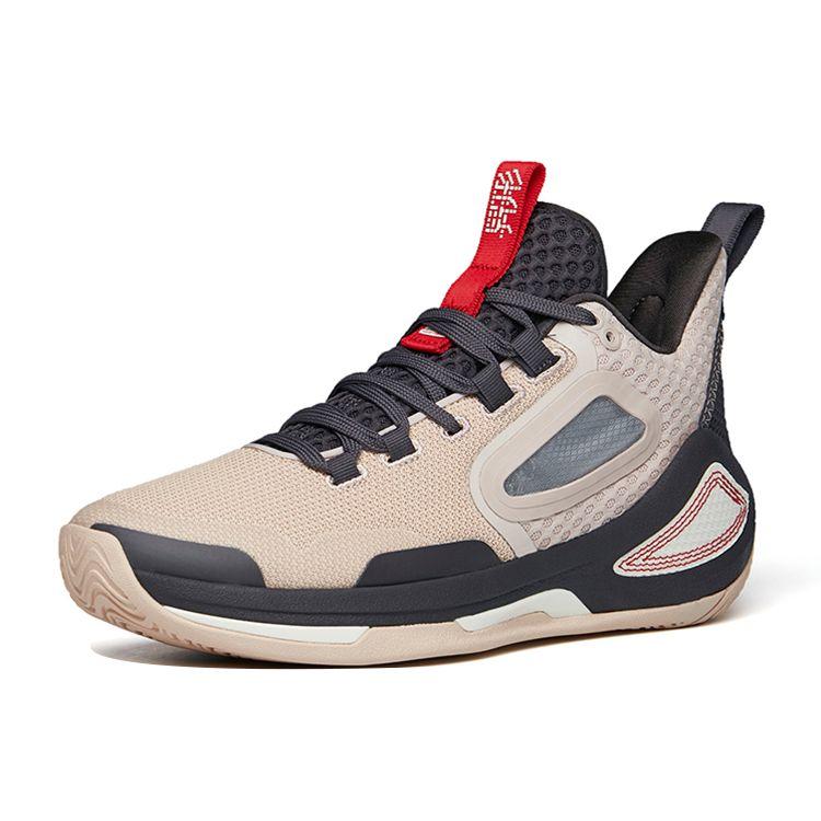 Anta Shape 3 Nitrogen Technology Non-Slip Wear-Resistant High-Top Basketball Shoes Men Sneakers Pink Gray 112211601-5