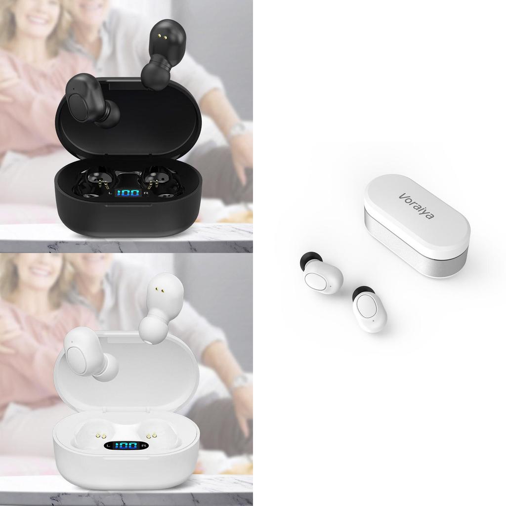 Elderly Voice Amplifier Tws Dual Earbuds Magnetic Charging Bluetooth Earbuds With Noise Cancelling