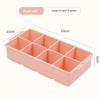 4/6/8 Grid Ice Cube Tray Silicone Ice Cube Moulds  Pot Base Packaging Box With/Without Lids Reusable Square Ice Cube Mould