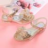 Girls' Princess Rhinestone Bow Sandals - Trendy Summer 2023 Fashion for School Students