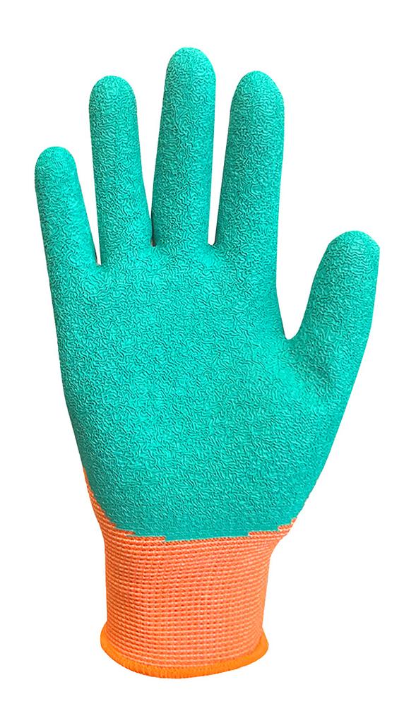 Children's work gloves, latex-coated polyester (crincle), size 3
