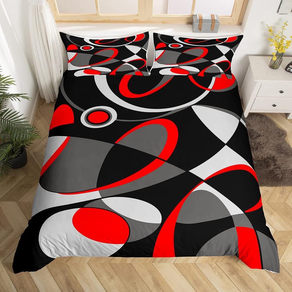 2/3pcs Bedding Set Digital Print Comfortable Duvet Cover for Home Bedroom Decoration, 1 Duvet Cover and 2pillowcase with Zippers