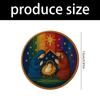 Nativity Scene Embroidery Craft Set Includes Adjustable Hoop Metal Needle Scissors for Holiday Crafting Projects
