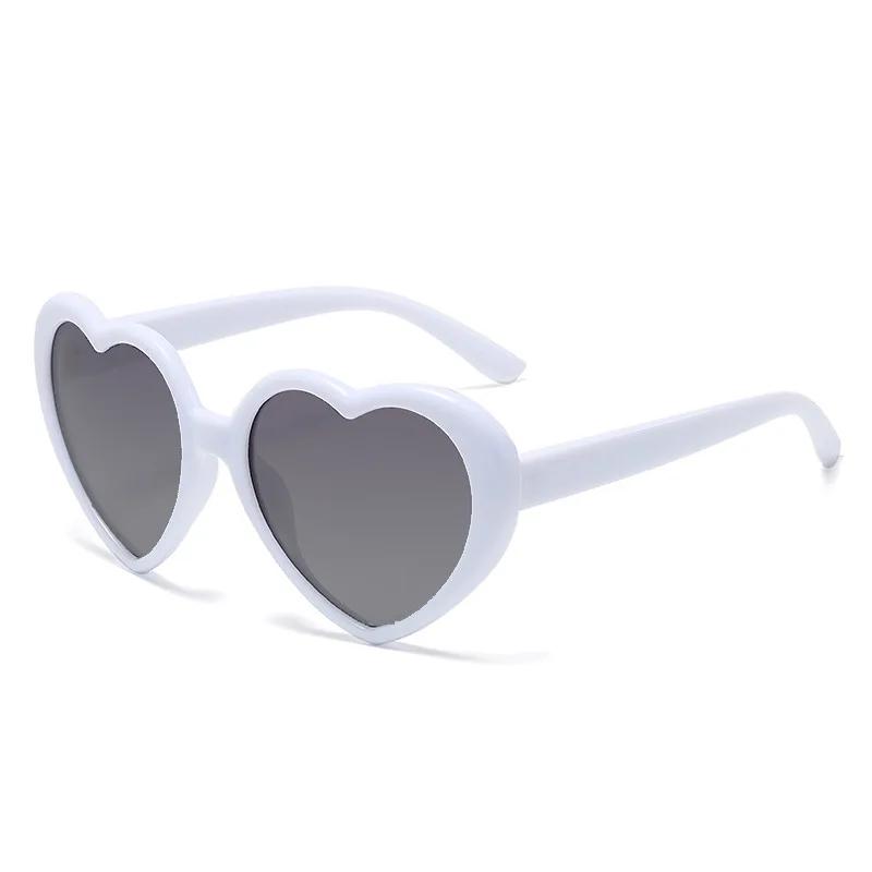Kids Polarized Love Heart Sunglasses Fashion Cute Heart Glasses Vintage Eyewear Sunglasses for Girls