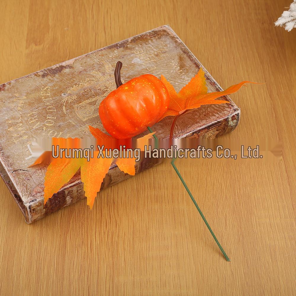 

Autumn Thanksgiving & Halloween Pumpkin Maple Leaf Wreath Decorations 19x18x6 cm