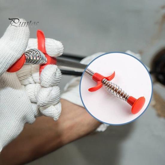Sink Drain Cleaner Flexible Grabber Claw Pick Up Tool, Hair Removal Ergonomic Metal Spring Kitchen Unblocker Grip Claw, Unclogging Tool for Sewer Pipe