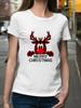 Santa Clause Love Graphic 90S Style Winter Women Tshirt Printed Tops O-Neck Female Top Graphic Clothes Shirt T Tee Kawaii Tee