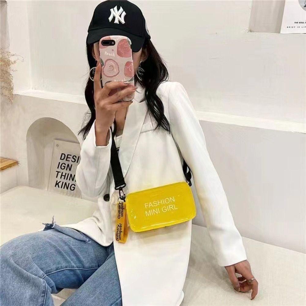 

Модные милые сумки кошельки прозрачная сумка-желе сумка-мессенджер сумка на плечо сумки кроссбоди лимонно-желтый