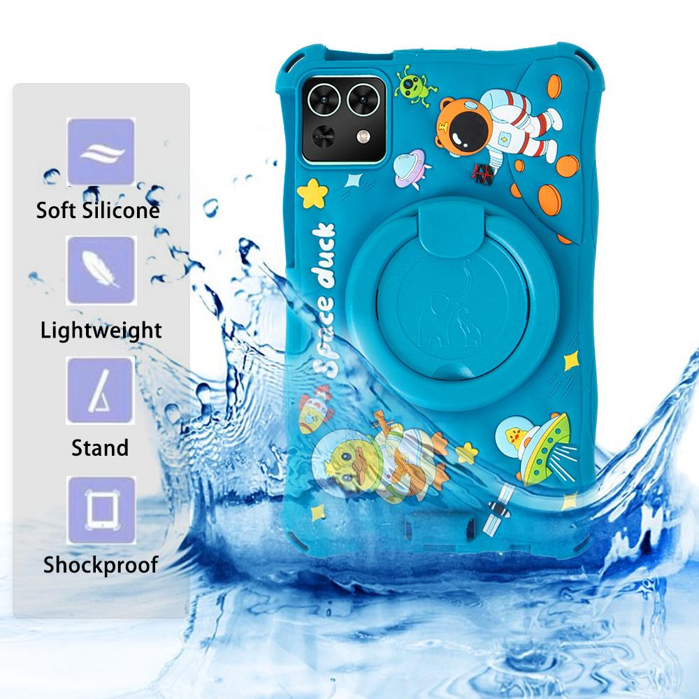 Rotating Cartoon Soft Case for Samsung Galaxy Tab A7 Lite A9 8.7inch SM-T220 T225 SM-X110 X115 Silicone Kids Stand Tablet Cover