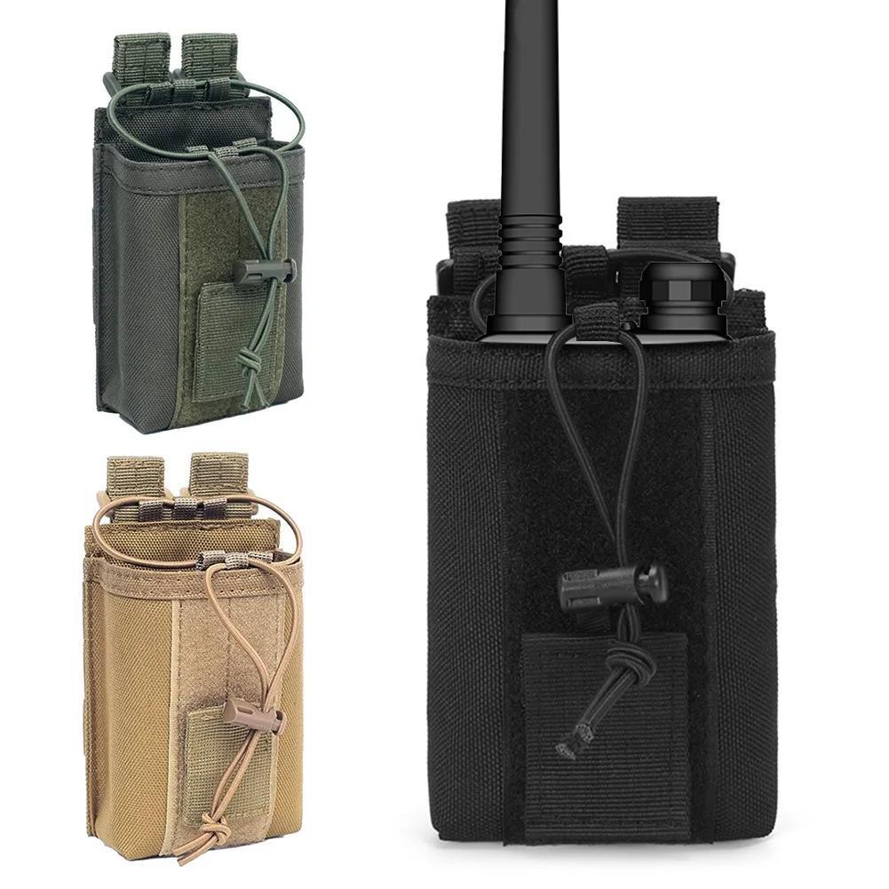 1000D Nylon Tactical Pouch Radio Walkie Talkie Holder Bag Belt Pack Hunting Accessories Magazine Pouch Outdoor Airsoft Equipment