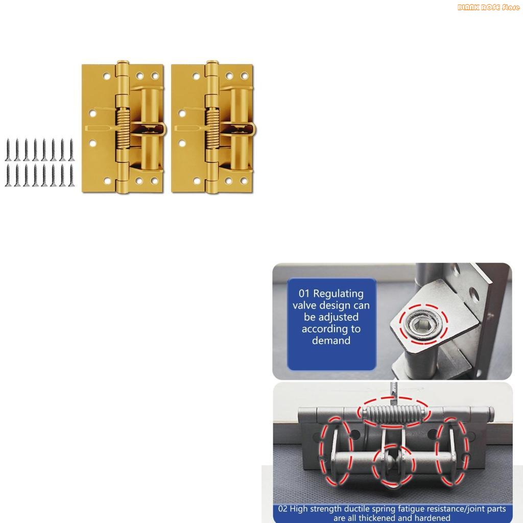 K1AE 2Pieces Portable Spring Hinges for Indoor Door with Automatic Closing and 90 Degree Stop Easy Installion Deisigns