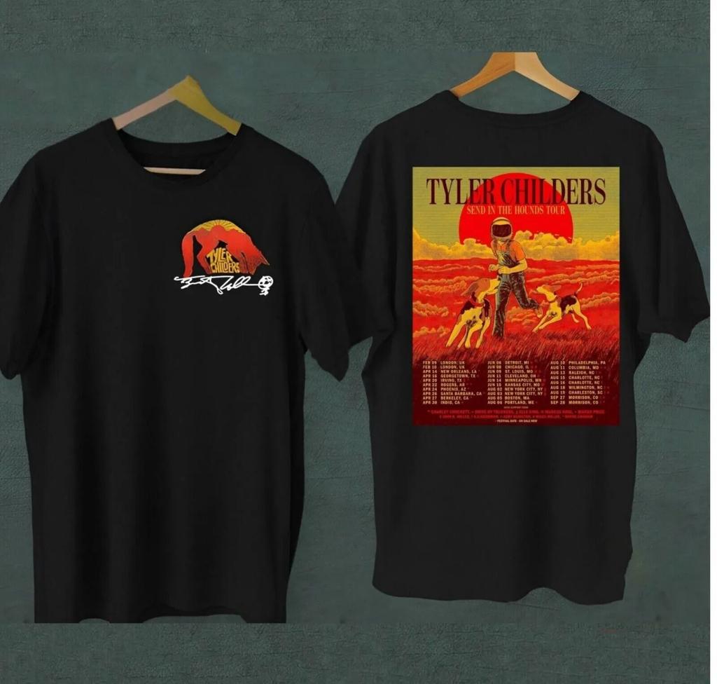 Childers Tyler Tour T-Shirt Unisex Black Sleeve Country Short Fan Music Tee Fans