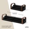 Official Umbra Bellwood 3-Tier Spice Rack, Black/Walnut, Kitchen Storage
