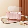 Dustproof Makeup Organizer Box Plastic Cotton Swab Pad Storage Container with Lid For Bathroom Home
