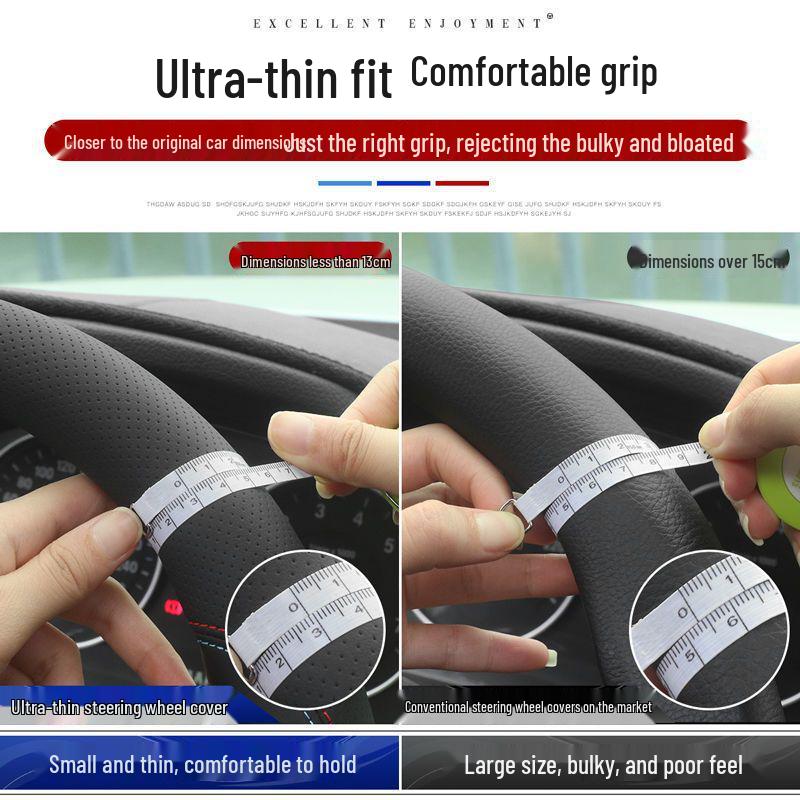 Genuine Leather Steering Wheel Cover for GAC Trumpchi: GS4, GS3, GA6, M6, M8, GS8, GS5, GA4, AION V/S, Me580