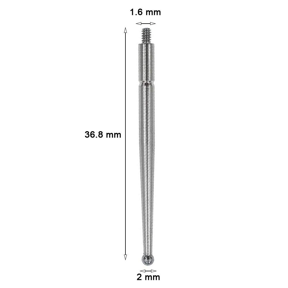 Langlebige Hartmetall-Kugelkontaktspitzen für Messuhren 36 8mm Länge