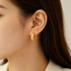 Starry Sky Gold Ear Hoop Earrings Women Elegant Starry Sky Plain Hoop Ear Hoop Gold New Chinese Style National Style Craft Earrings