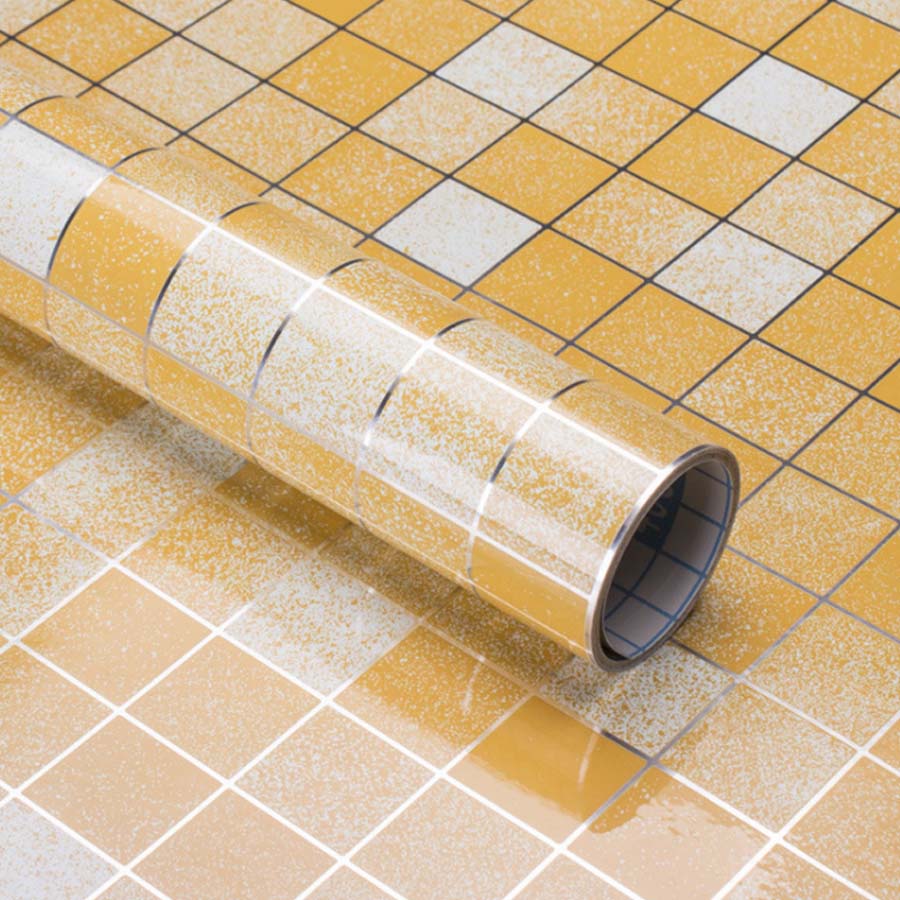 0.45x3M Mosaic Anti Oil Temperature Resistant Kitchen Wallpaper Cooktop Countertop Drawer Aluminum Foil Waterproof Wall Stickers