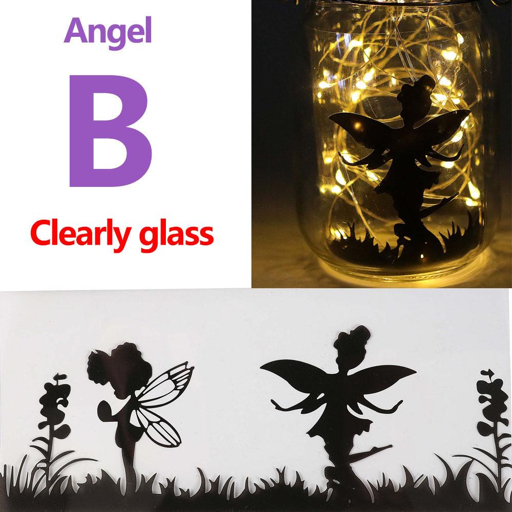 Solar Lantern Fairy Lights Garden Ornament Outdoor Hanging Frosted Tree Table Yard Patio Lawn Portable Glass Mason Jar Lamp