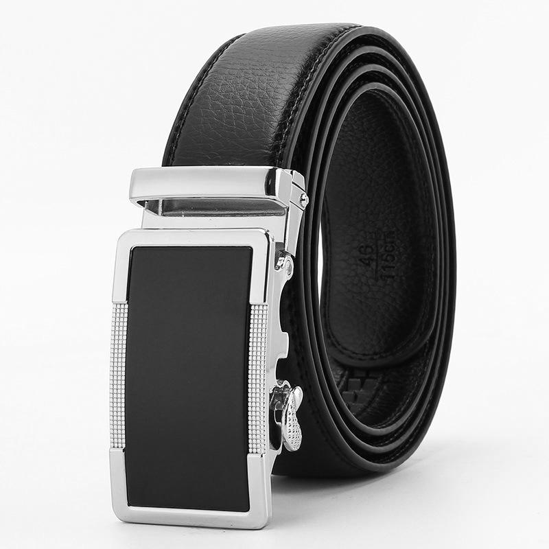 Microfiber Open Edge Automatic Buckle Belt Men's Casual Belt Men's Trouser Belt