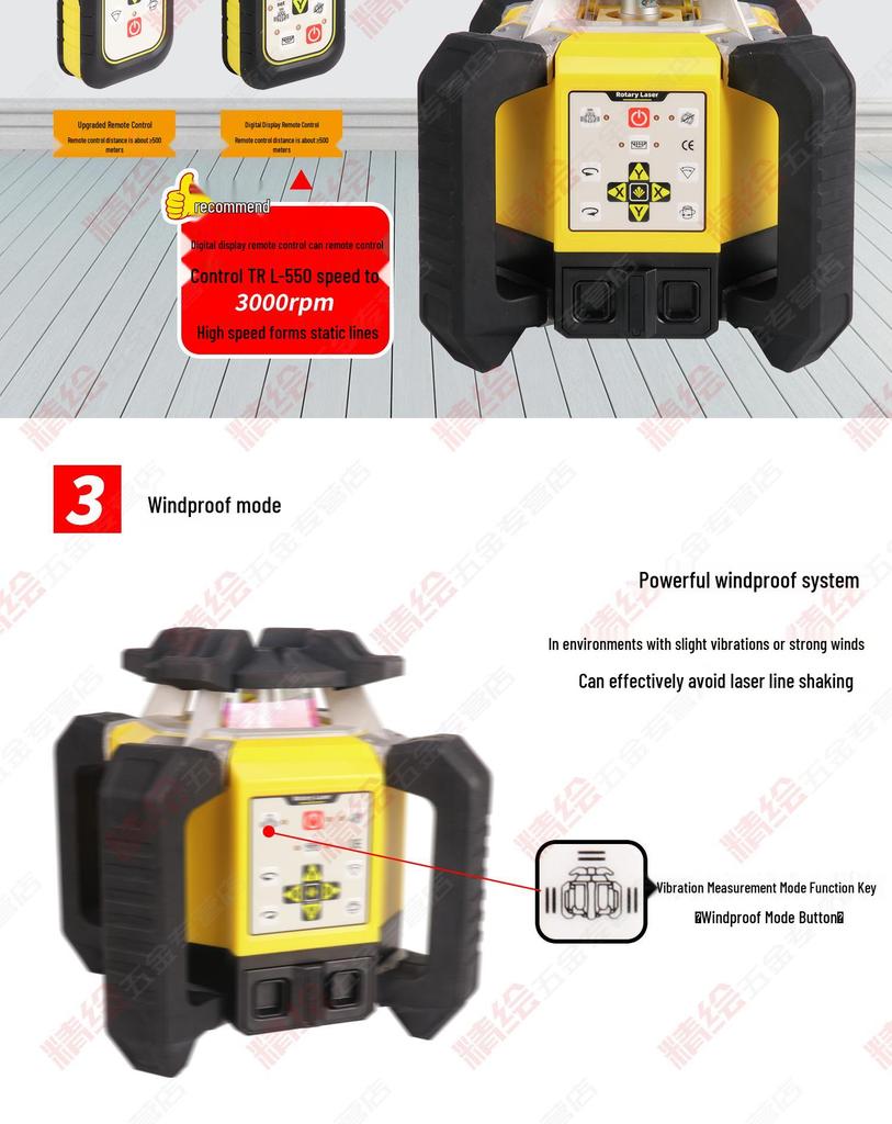 Creator Laser Level with Red and Green Light - Fully Automatic Electronic, Vertical and Horizontal Measurement, Shockproof Design