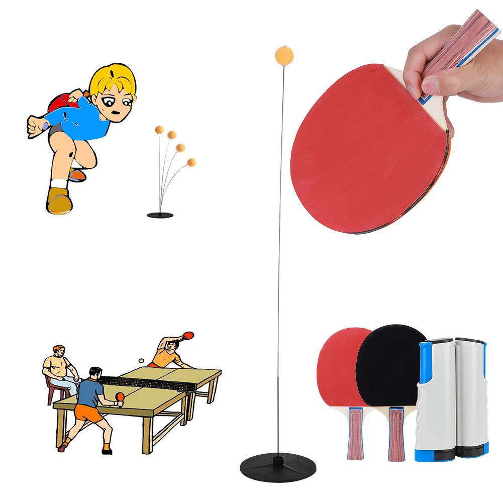 Portable Table Tennis Net Racket Retractable Net Set Trainer Sports Training Set