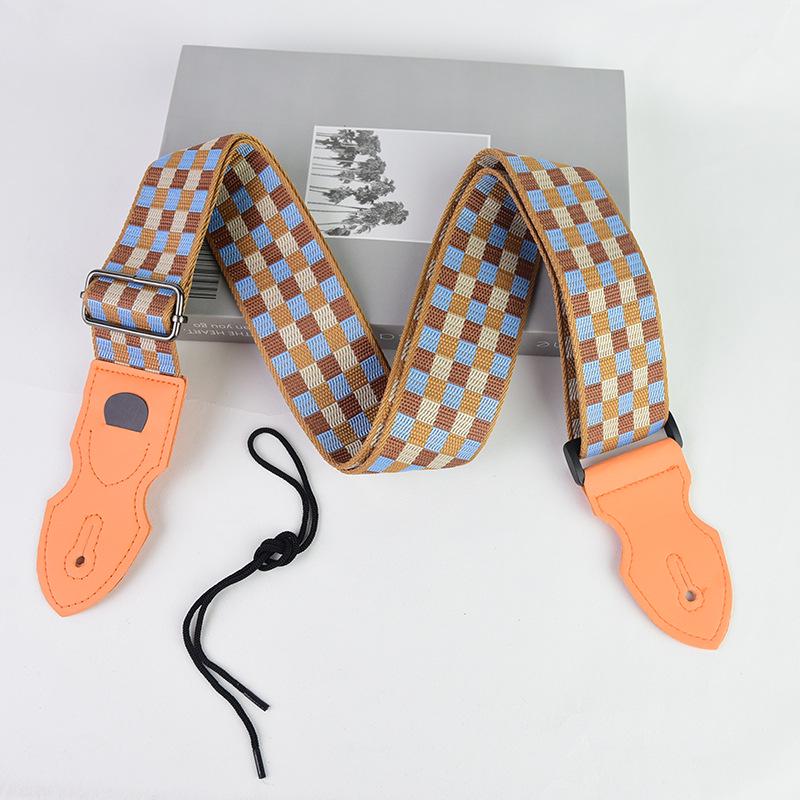 Premium Embroidered Guitar Strap - Thick, Long, and Adjustable for Acoustic and Electric Guitars