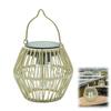 Outdoor Solar Rattan Lanterns, Waterproof Hanging Boho Solar Lights for Garden, Patio, Yard, Porch Decorative Lighting