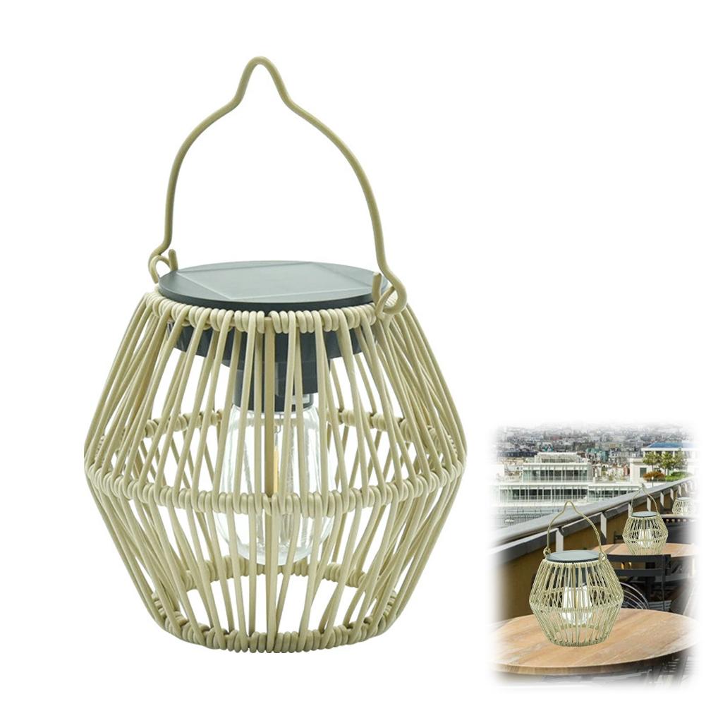 Solar Lantern Outdoor Solar Lanterns Waterproof for Outside Hanging Woven Lantern Boho Lamp Lights Decoration for Garden Yard