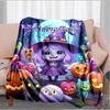 1PC Custom Name Halloween Night Adventure flannel blanket versatile,all-season throw suitable for the living room,bedroom,camping,travel,and gift