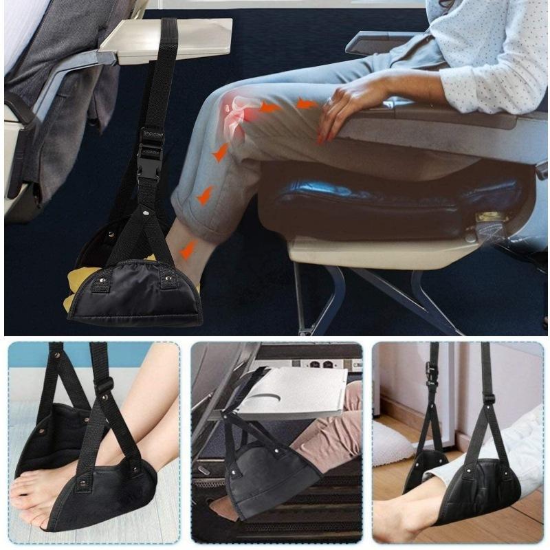 Portable Airplane Footrest,Leg Plane Travel Footrests,Foot Hammock Flight,Feet Rest Hanger for Planes,Train,Office