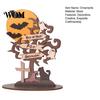 Halloween Table Decorations Moon Bat Ghost And Dead Tree Tabletop Ornament, Rustic Wood Art Decorative Centerpiece for Home Desktop Holiday